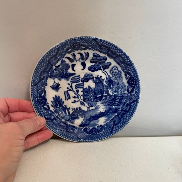 Vintage blue willow porcelain Cup and saucer Japan‎ - Picture 6 of 8